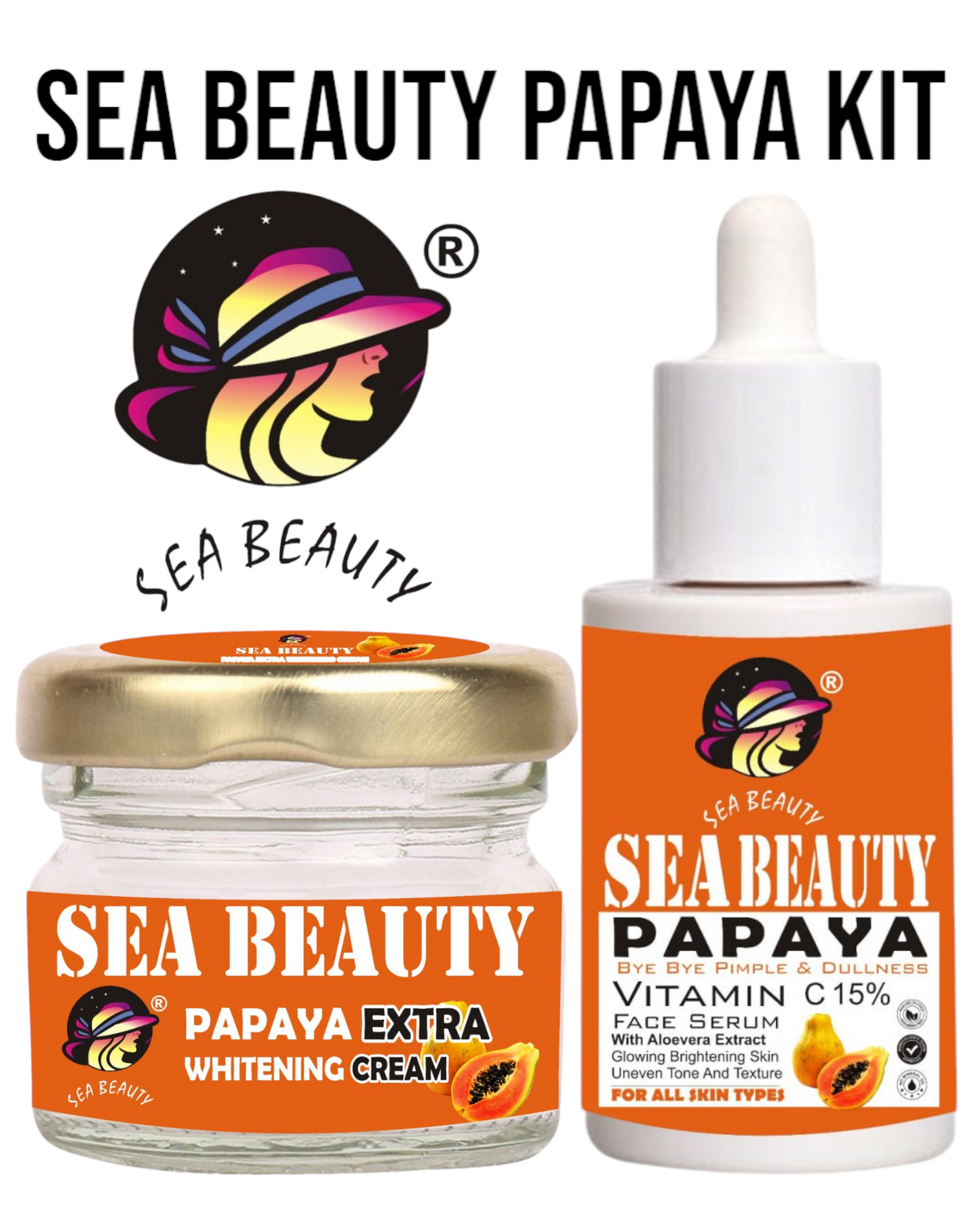 SEA BEAUTY PAPAYA CREAM and SERUM COMBO KIT✅