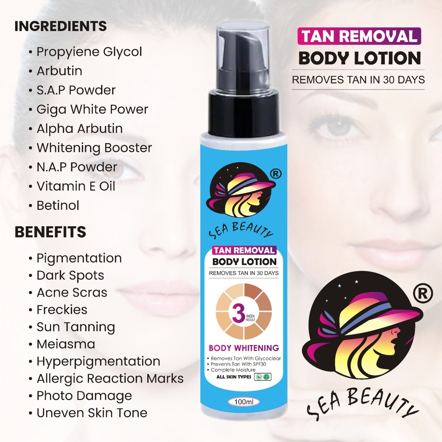 Sea beauty whitenning body lotion ✅
